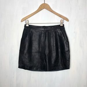 Urban Renewal Black Leather Mini Skirt